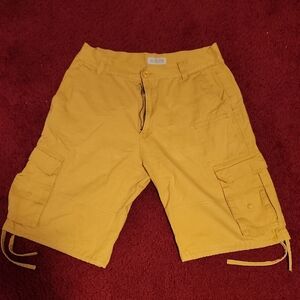 Men's Yellow Cargo Shorts